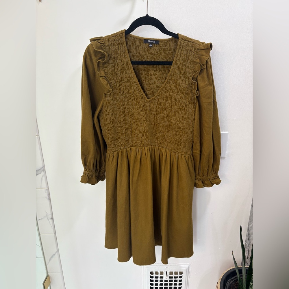 Madewell short olive dress